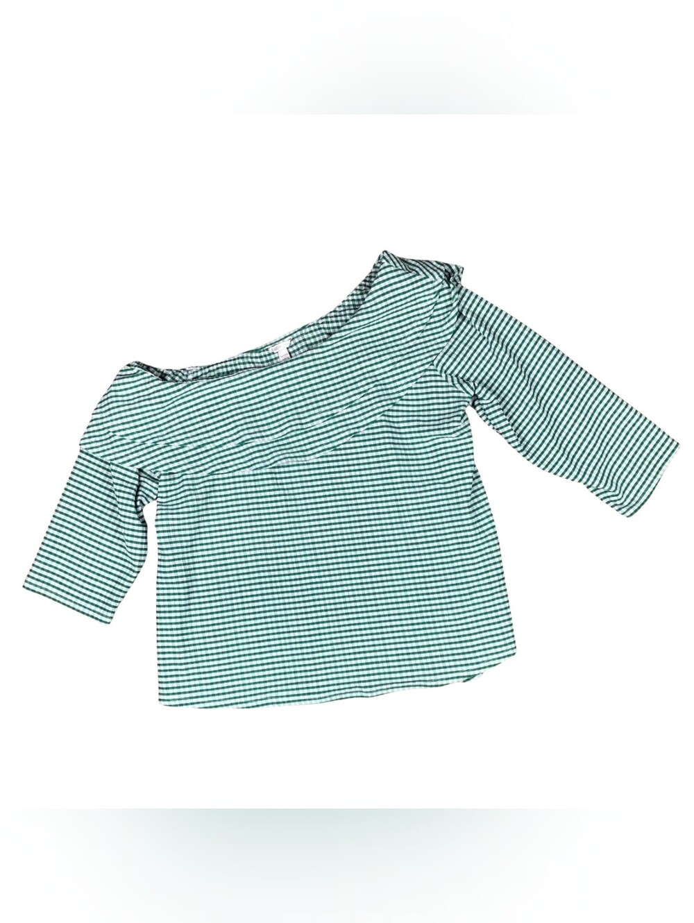 Cato Womens Plus Size 22/24 Cape Town Jelly Bean Gingham One-Shoulder Tunic